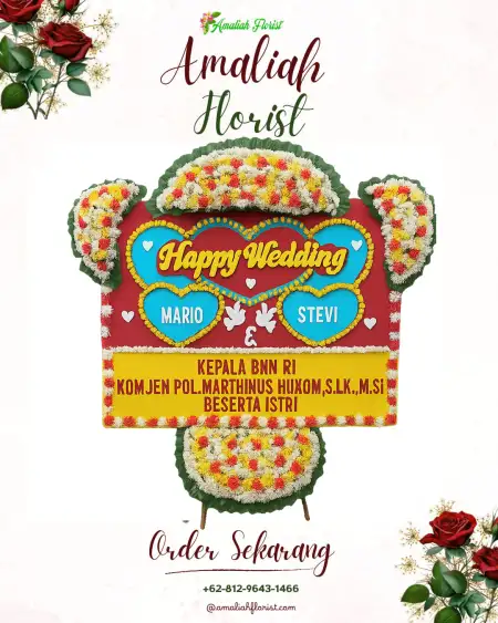 Papan Bunga Pernikahan Pasirlaja